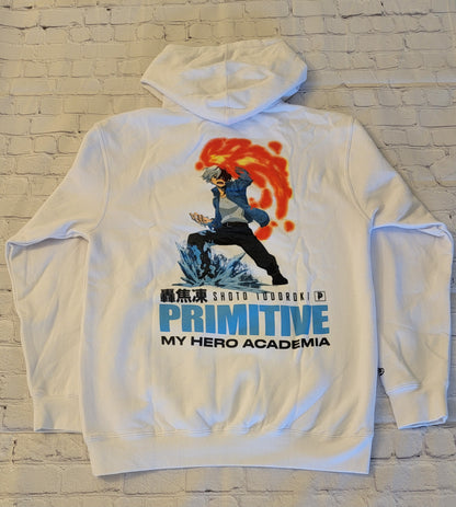 Primitive X My Hero Academia White Hoodie