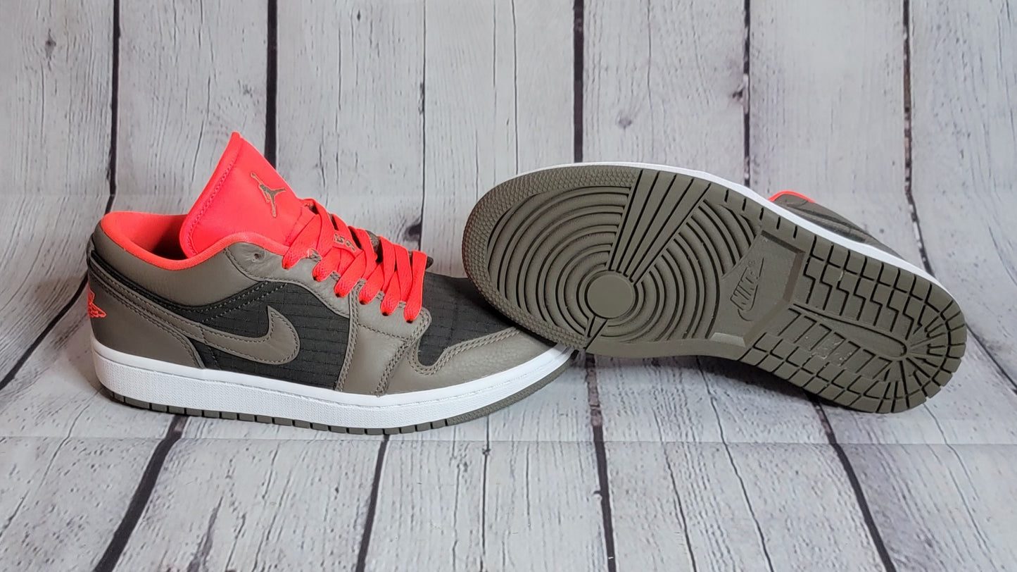 Wmns Air Jordan 1 Low SE 'Black Olive Bright Crimson' DQ6076 002