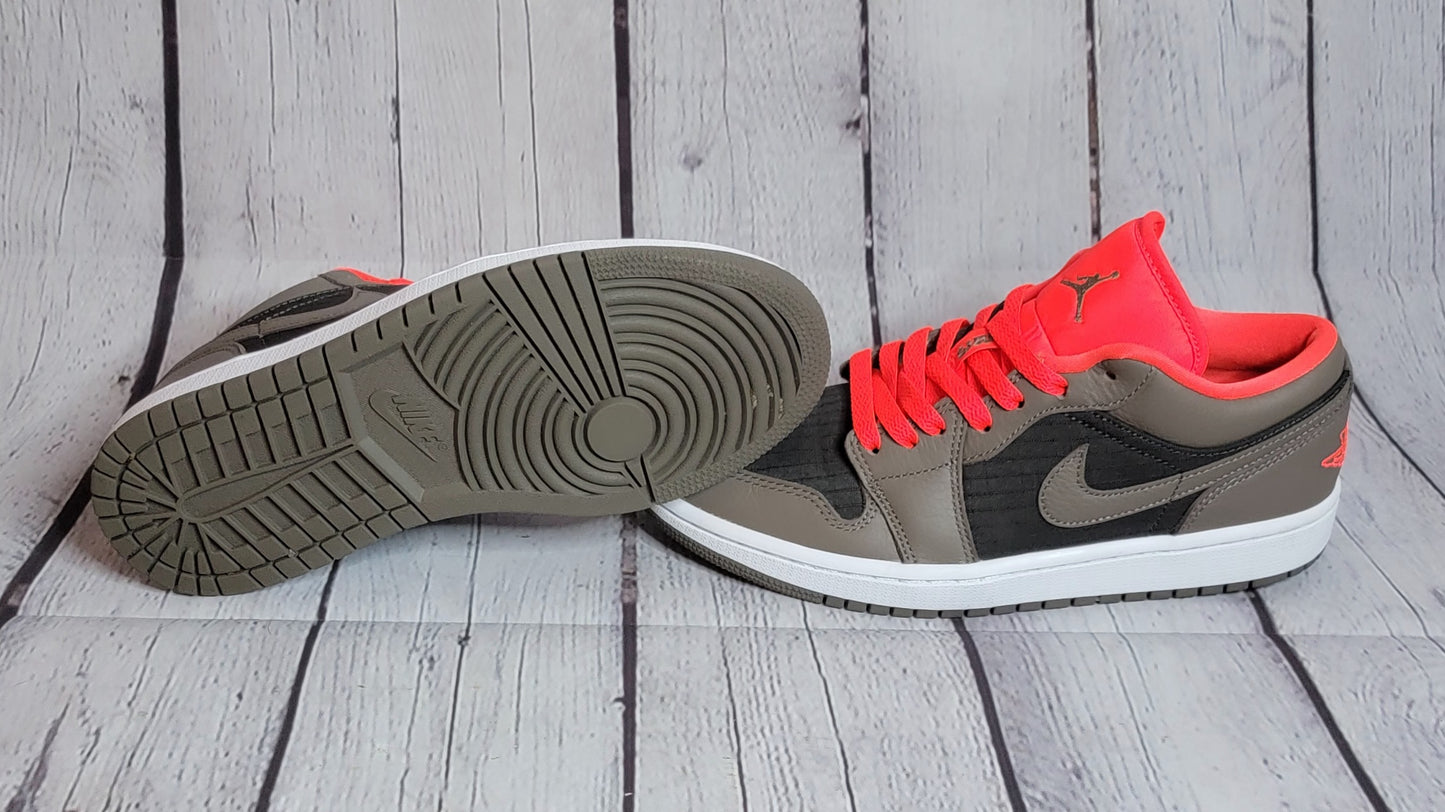 Wmns Air Jordan 1 Low SE 'Black Olive Bright Crimson' DQ6076 002