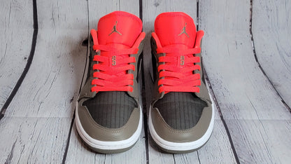 Wmns Air Jordan 1 Low SE 'Black Olive Bright Crimson' DQ6076 002