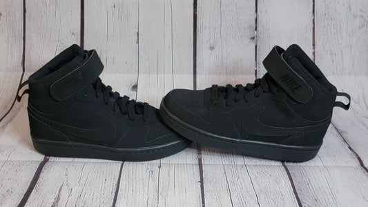 Nike Court Borough Mid 2 GS 'Triple Black' CW5867 001