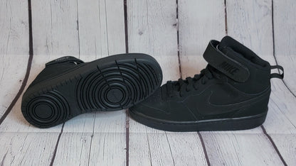 Nike Court Borough Mid 2 GS 'Triple Black' CW5867 001