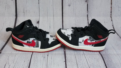 Air Jordan 1 Mid SE TD 'Newspaper Air Times' BQ6933 061